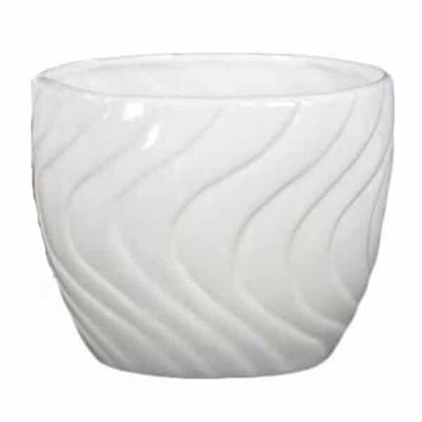 6" WHITE CERAMIC PLANTER