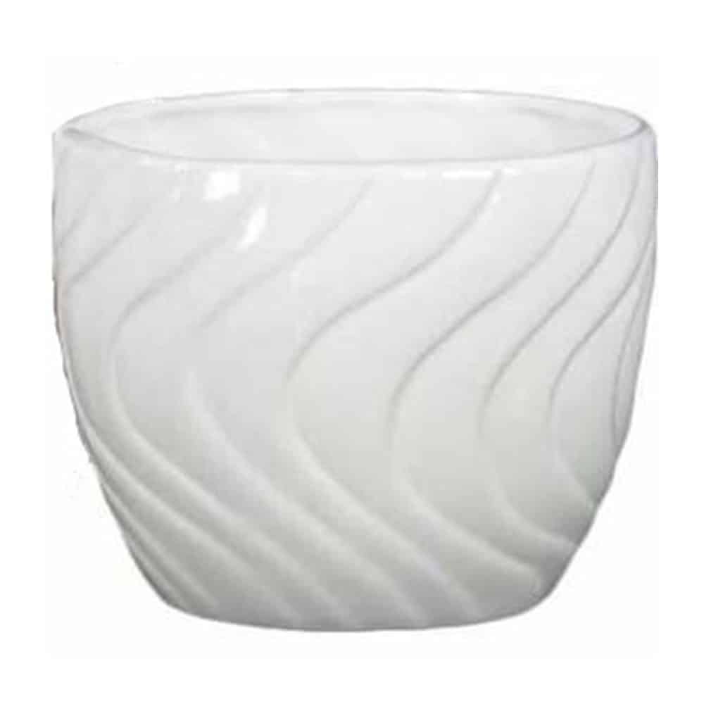 6" WHITE CERAMIC PLANTER