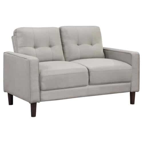 BOWEN UPHOLSTERED TRACK ARM TUFTED LOVESEAT, BEIGE