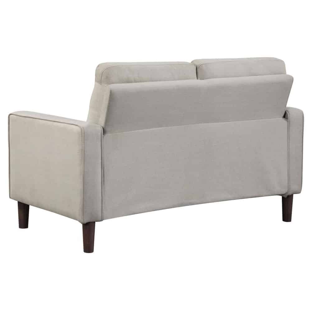 BOWEN UPHOLSTERED TRACK ARM TUFTED LOVESEAT, BEIGE - Image 3