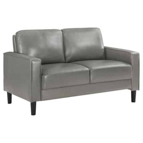RUTH UPHOLSTERED TRACK ARM LOVESEAT, GREY