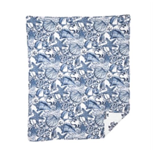 BLUE COAST SHELLS THROW – 48W X 60