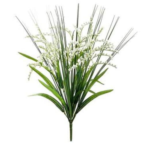 24″ SOLIDAGO BUSH X12 CREAM