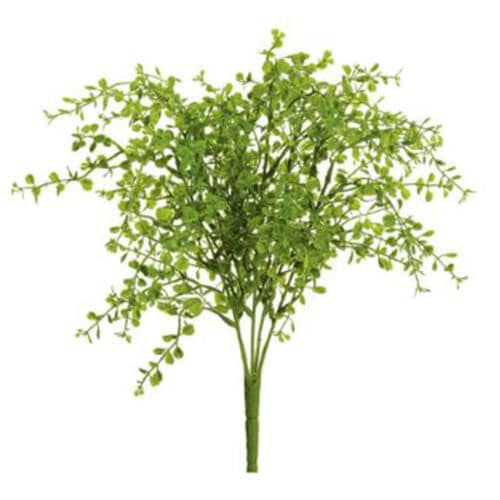 17″ SOFT PE BUTTON FERN BUSH X5 GREEN GRAY
